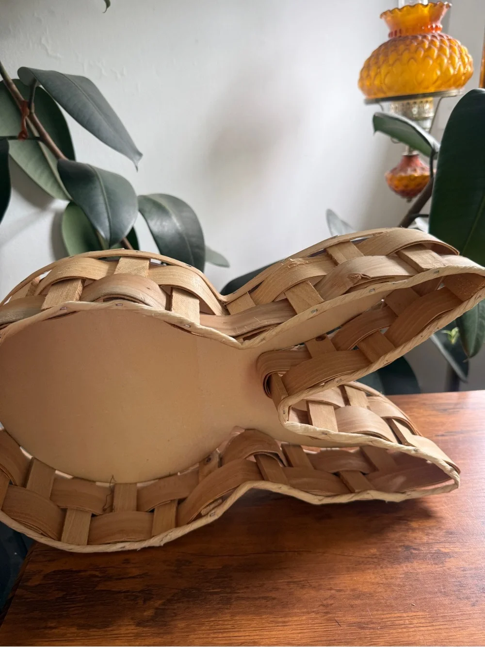 Woven Natural Rattan easter bunny Basket - Home Accents